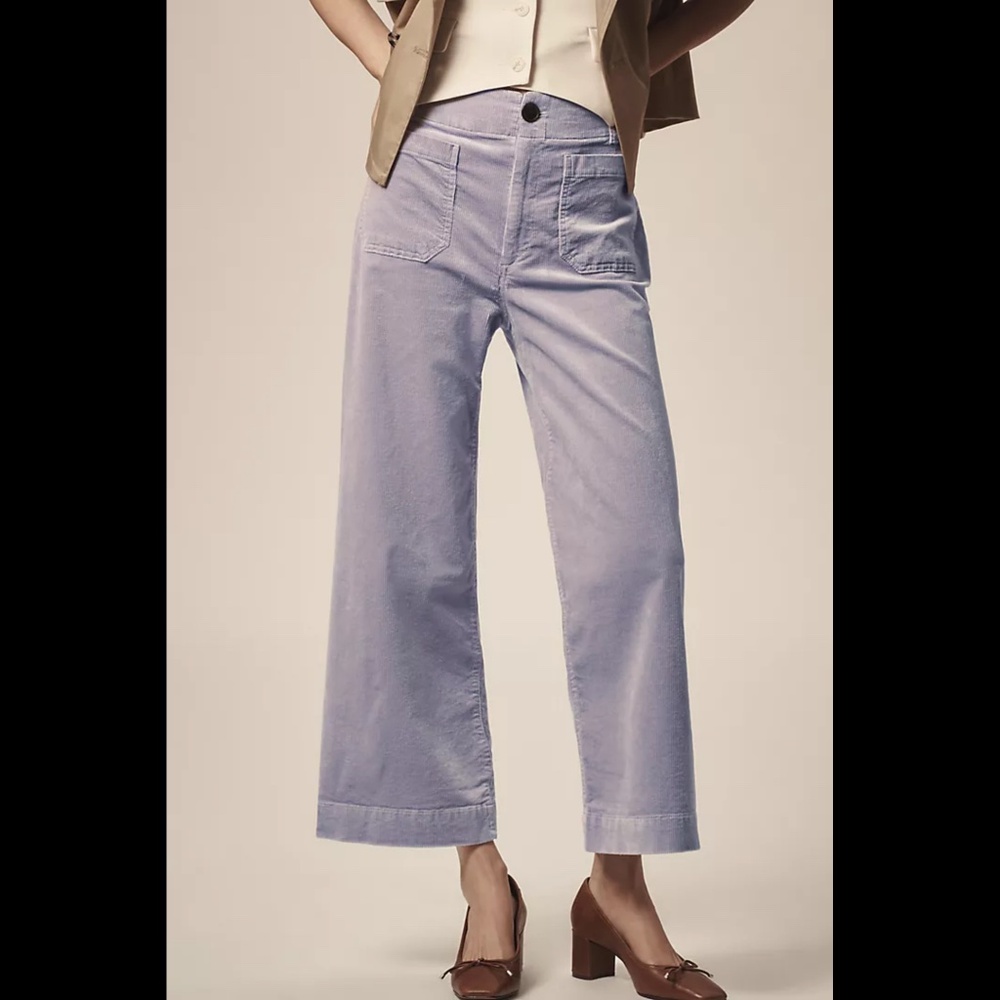 Anthropologie The Colette Cropped Wide-Leg Pants by Maeve: Corduroy Edit…